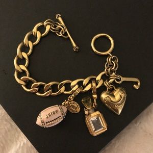 juicy couture bracelet with two charms